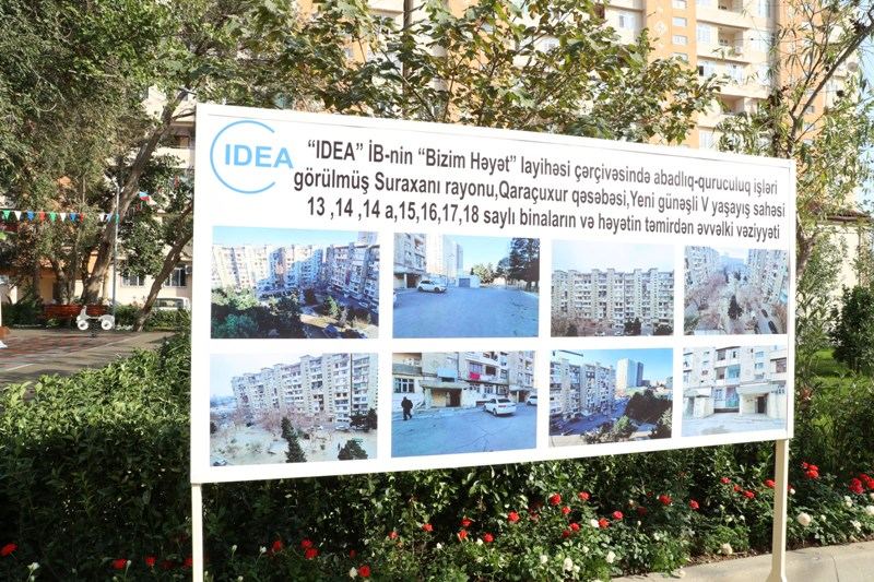 VP of Heydar Aliyev Foundation Leyla Aliyeva attends inauguration of another yard redeveloped under “Our yard” project (PHOTO)