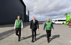 President Ilham Aliyev attends opening of olive oil and table olive products processing plant in Zira settlement (PHOTO/VIDEO)