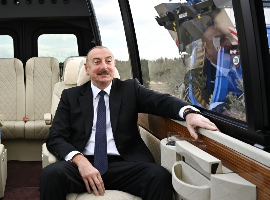 President Ilham Aliyev attends opening of olive oil and table olive products processing plant in Zira settlement (PHOTO/VIDEO)