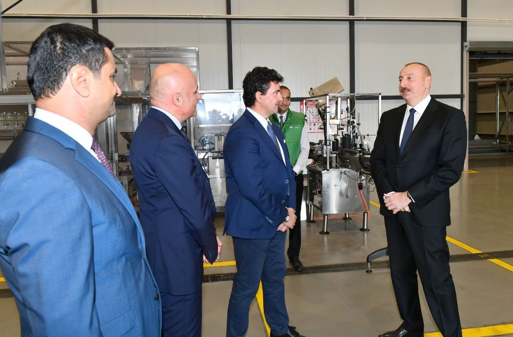 President Ilham Aliyev attends opening of olive oil and table olive products processing plant in Zira settlement (PHOTO/VIDEO)