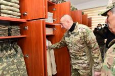 President Ilham Aliyev views conditions created at newly commissioned military unit of Defense Ministry in Fuzuli district (PHOTO/VIDEO)