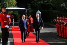 Official welcome ceremony held for President Ilham Aliyev in Tirana (PHOTO/VIDEO)