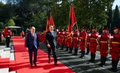 Official welcome ceremony held for President Ilham Aliyev in Tirana (PHOTO/VIDEO)