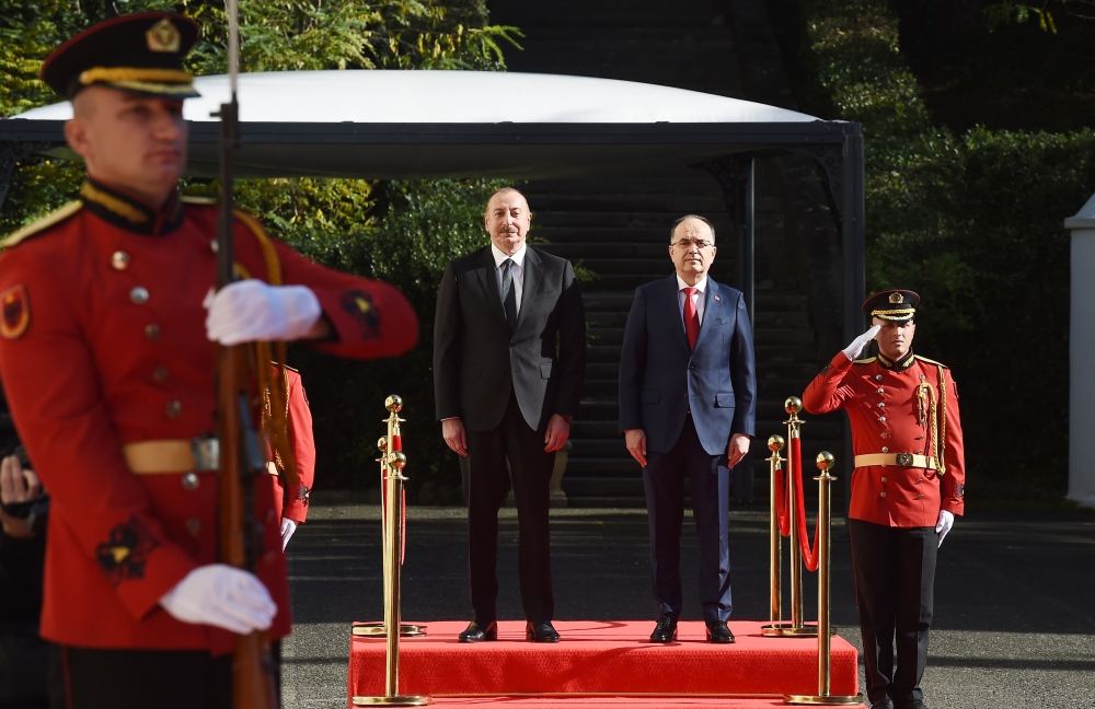 Official welcome ceremony held for President Ilham Aliyev in Tirana (PHOTO/VIDEO)