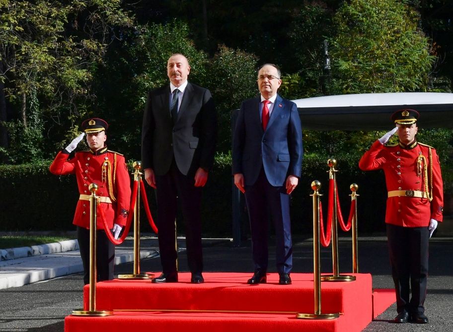 Official welcome ceremony held for President Ilham Aliyev in Tirana (PHOTO/VIDEO)