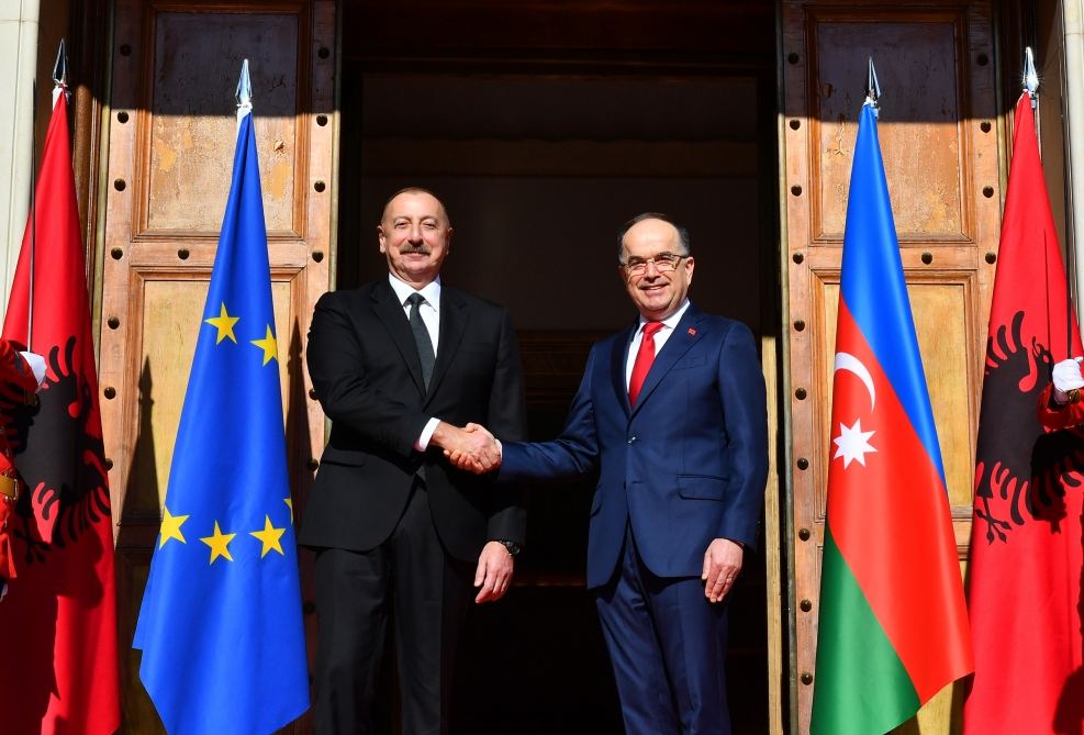 Official welcome ceremony held for President Ilham Aliyev in Tirana (PHOTO/VIDEO)