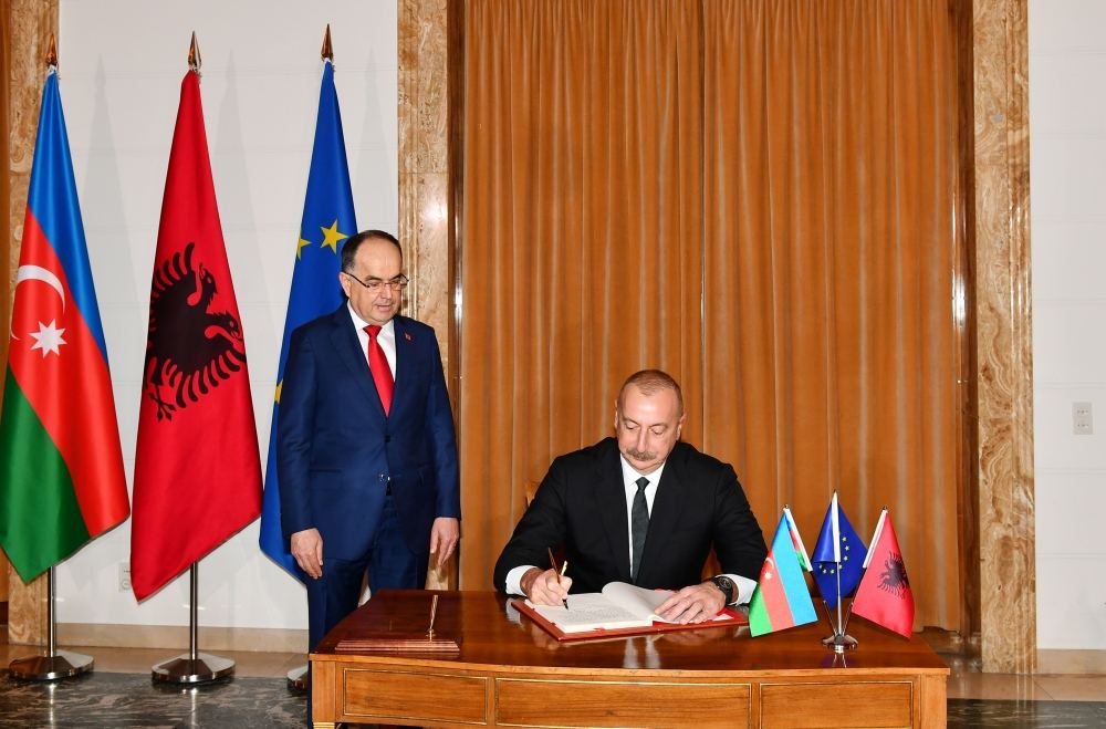 Official welcome ceremony held for President Ilham Aliyev in Tirana (PHOTO/VIDEO)