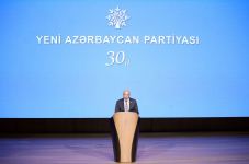 President Ilham Aliyev makes speech at event dedicated to 30th anniversary of New Azerbaijan Party (PHOTO/VIDEO)