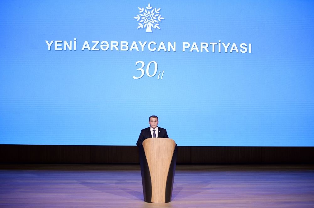 President Ilham Aliyev makes speech at event dedicated to 30th anniversary of New Azerbaijan Party (PHOTO/VIDEO)