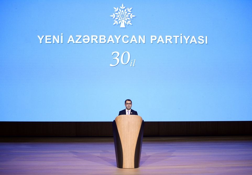 President Ilham Aliyev makes speech at event dedicated to 30th anniversary of New Azerbaijan Party (PHOTO/VIDEO)