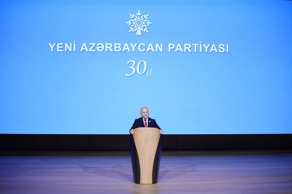 President Ilham Aliyev makes speech at event dedicated to 30th anniversary of New Azerbaijan Party (PHOTO/VIDEO)