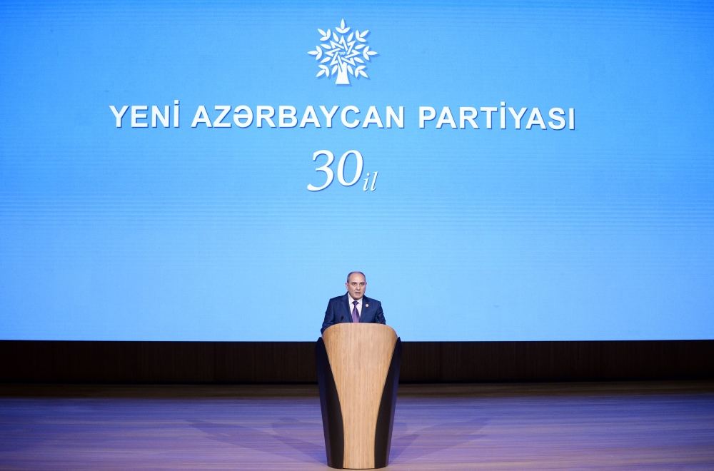 President Ilham Aliyev makes speech at event dedicated to 30th anniversary of New Azerbaijan Party (PHOTO/VIDEO)