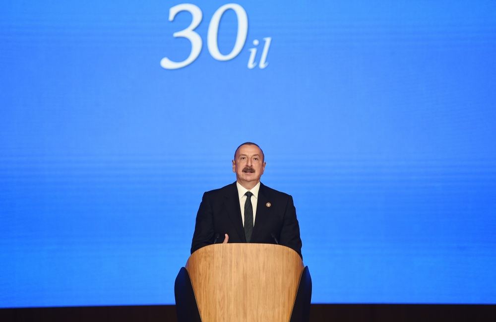 President Ilham Aliyev makes speech at event dedicated to 30th anniversary of New Azerbaijan Party (PHOTO/VIDEO)