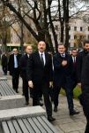 President Ilham Aliyev visits monuments to national leader Heydar Aliyev, Milorad Pavic in Tasmajdan park in Belgrade (PHOTO/VIDEO)
