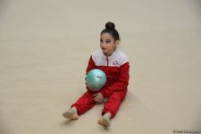 Training for First 'Ojag' International Rhythmic Gymnastics Cup being held in Baku (PHOTO)