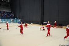 Training for First 'Ojag' International Rhythmic Gymnastics Cup being held in Baku (PHOTO)
