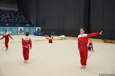 Training for First 'Ojag' International Rhythmic Gymnastics Cup being held in Baku (PHOTO)
