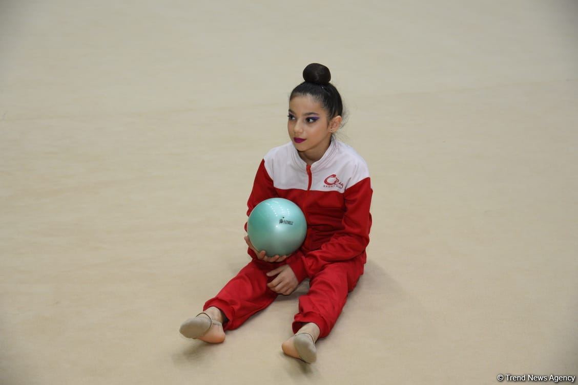 Training for First 'Ojag' International Rhythmic Gymnastics Cup being held in Baku (PHOTO)