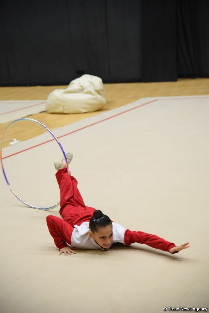 Training for First 'Ojag' International Rhythmic Gymnastics Cup being held in Baku (PHOTO)