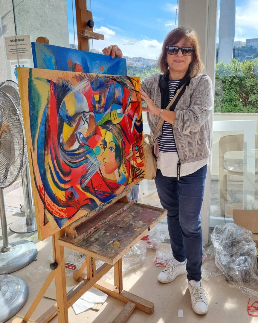 Азербайджанская художница приняла участие в международном проекте Art Camp Malta (ФОТО)