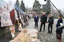 Президент Ильхам Алиев и Первая леди Мехрибан Алиева ознакомились с ремонтно-реставрационными работами, проводимыми на территории Шекинского национального историко-архитектурного заповедника «Юхары Баш» (ФОТО/ВИДЕО)