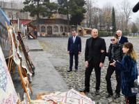 Президент Ильхам Алиев и Первая леди Мехрибан Алиева ознакомились с ремонтно-реставрационными работами, проводимыми на территории Шекинского национального историко-архитектурного заповедника «Юхары Баш» (ФОТО/ВИДЕО)
