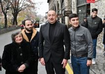 Президент Ильхам Алиев и Первая леди Мехрибан Алиева ознакомились с ремонтно-реставрационными работами, проводимыми на территории Шекинского национального историко-архитектурного заповедника «Юхары Баш» (ФОТО/ВИДЕО)