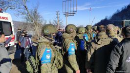 Azerbaijanis hold protest near Russian peacekeepers' post in Karabakh, set up tents (PHOTO/VIDEO)