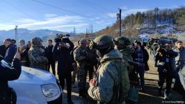 Azerbaijanis hold protest near Russian peacekeepers' post in Karabakh, set up tents (PHOTO/VIDEO)