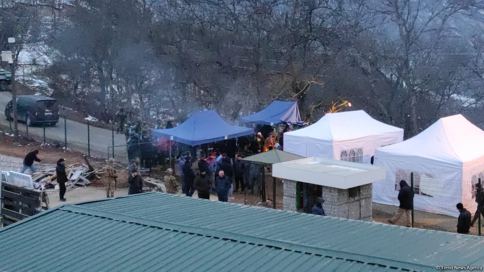 Azerbaijani NGOs' protests on Russian peacekeepers' deployment area continue for more than 19 hours (PHOTO/VIDEO)