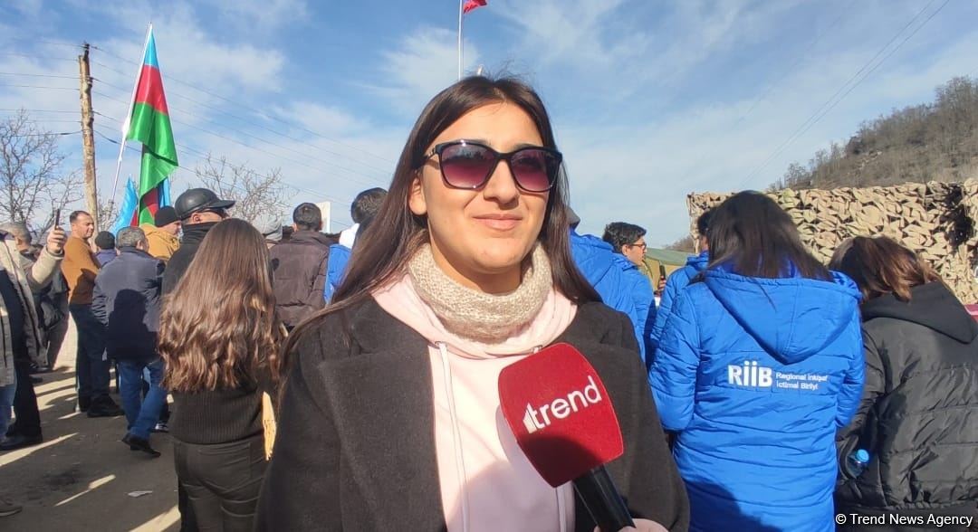 Azerbaijani NGO's representative protests illegal economic activity in Karabakh (VIDEO)