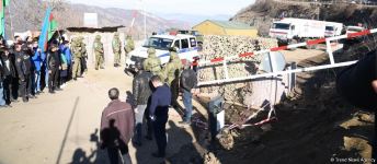 Peacekeepers' supply vehicles pass freely along Azerbaijan's Lachin road (PHOTO/VIDEO)