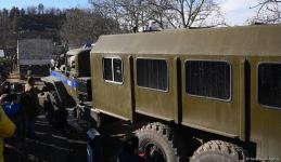 Peacekeepers' supply vehicles pass freely along Azerbaijan's Lachin road (PHOTO/VIDEO)