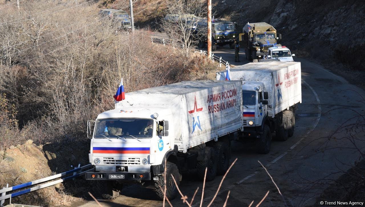 Peacekeepers' supply vehicles pass freely along Azerbaijan's Lachin road (PHOTO/VIDEO)