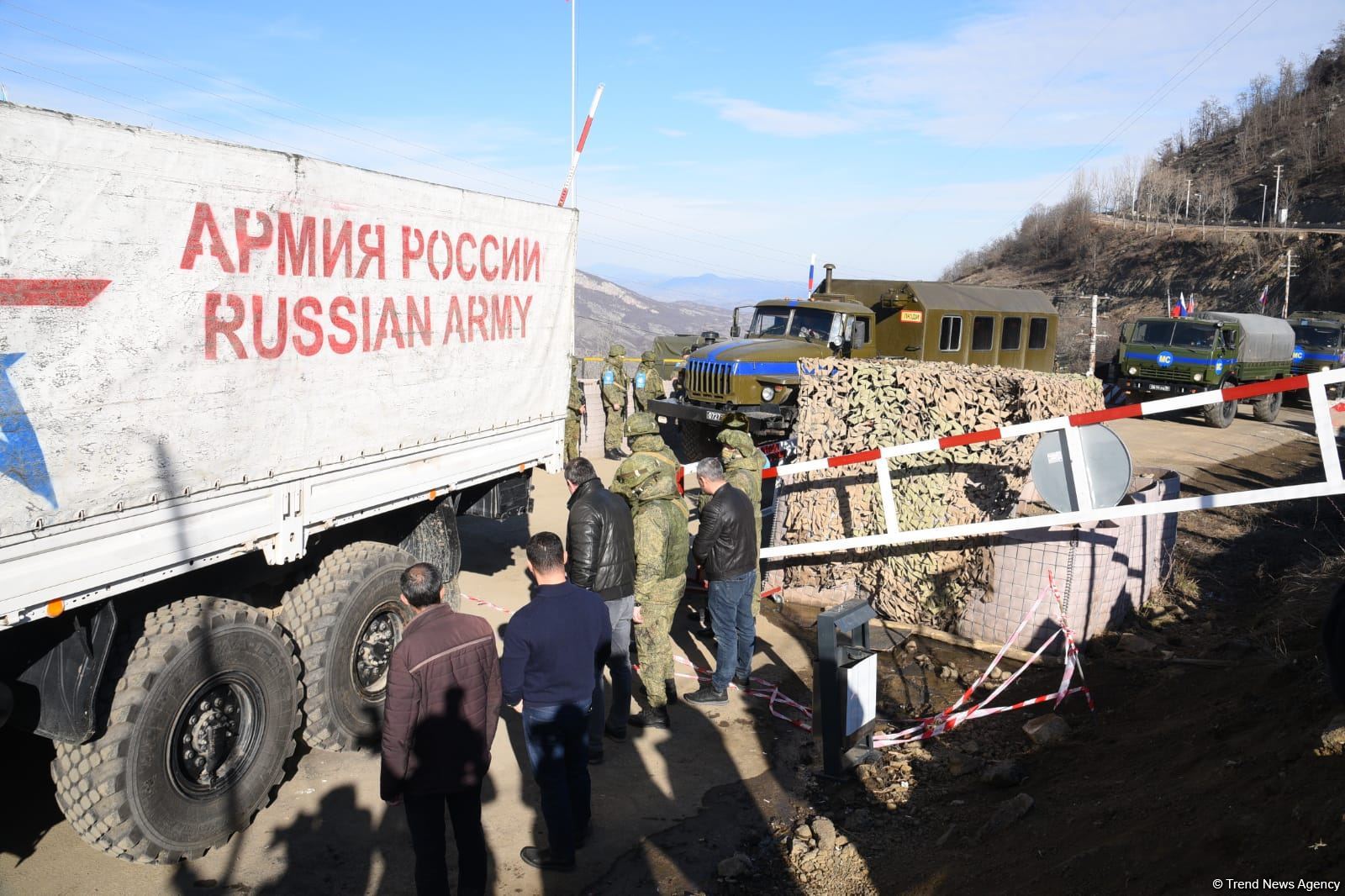 Peacekeepers' supply vehicles pass freely along Azerbaijan's Lachin road (PHOTO/VIDEO)
