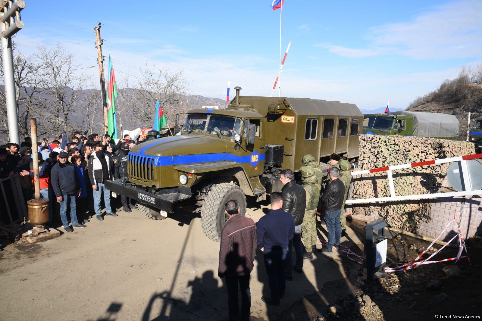 Peacekeepers' supply vehicles pass freely along Azerbaijan's Lachin road (PHOTO/VIDEO)