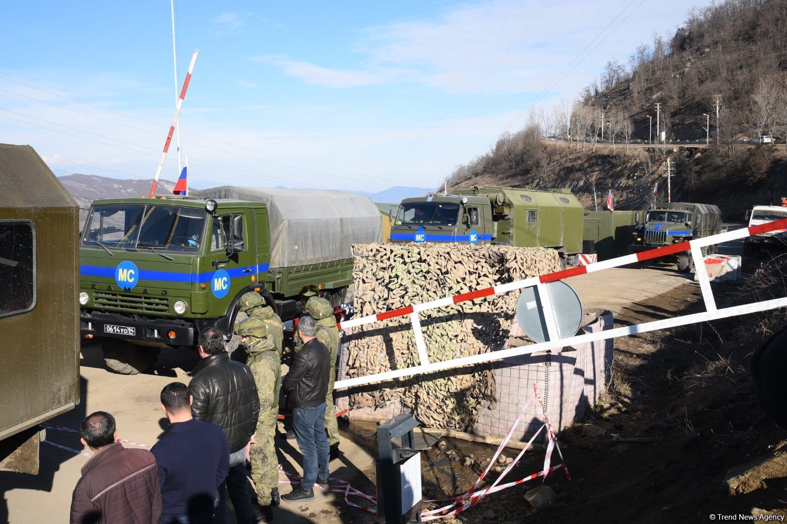 Peacekeepers' supply vehicles pass freely along Azerbaijan's Lachin road (PHOTO/VIDEO)
