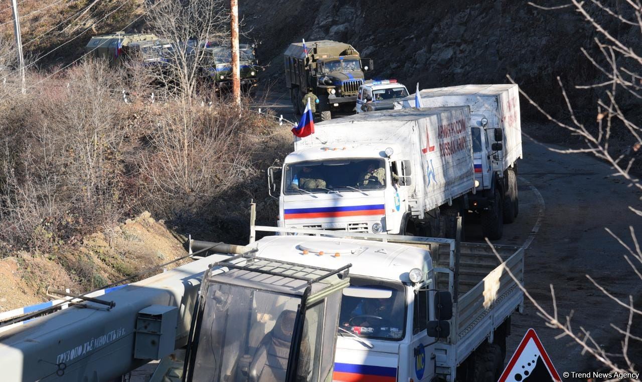 Peacekeepers' supply vehicles pass freely along Azerbaijan's Lachin road (PHOTO/VIDEO)