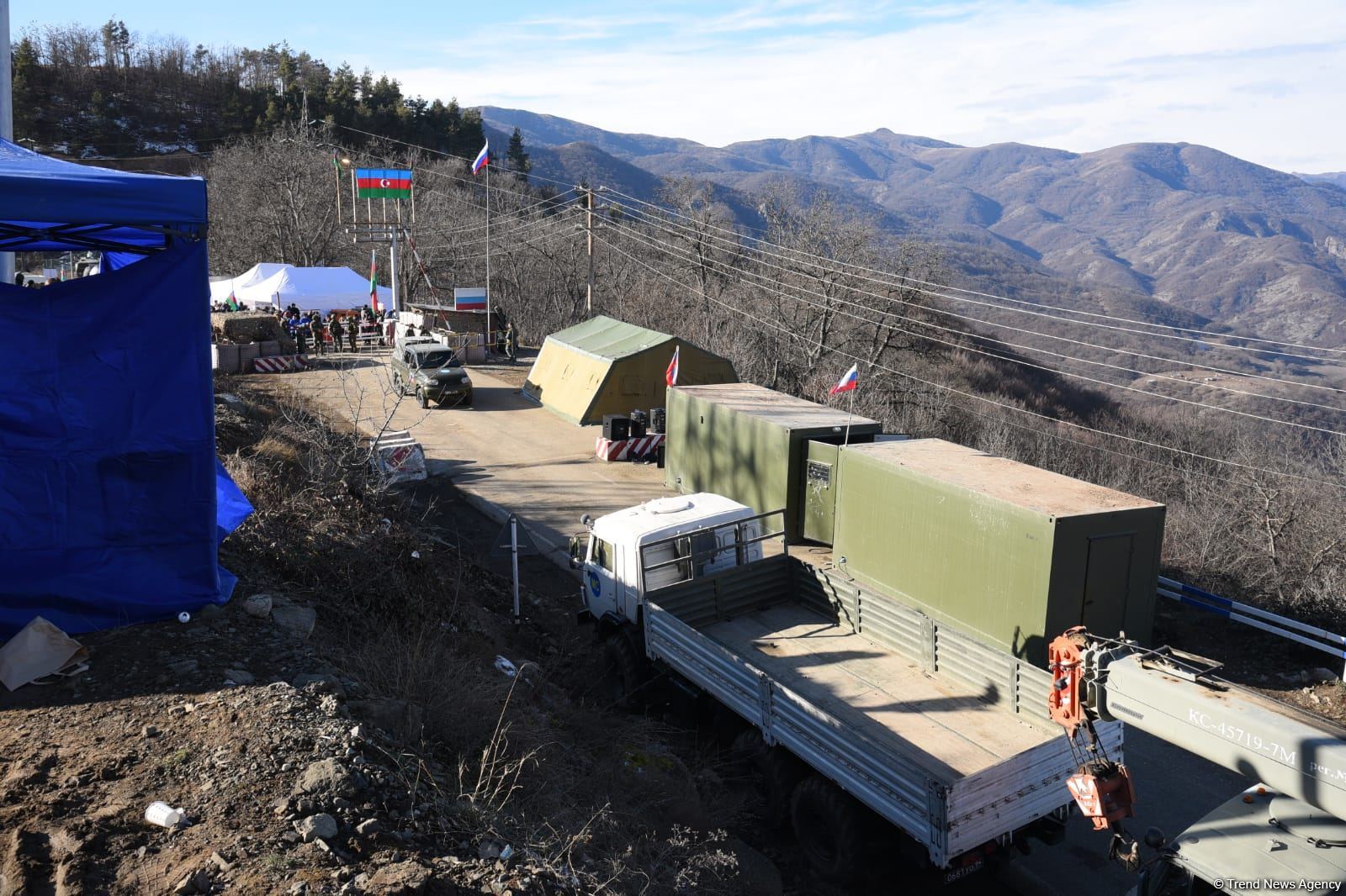 Peacekeepers' supply vehicles pass freely along Azerbaijan's Lachin road (PHOTO/VIDEO)