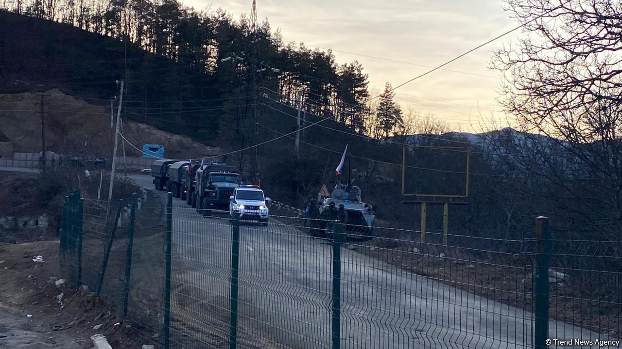 Peacekeepers' supply vehicles once again pass unhindered along Lachin road (PHOTO)