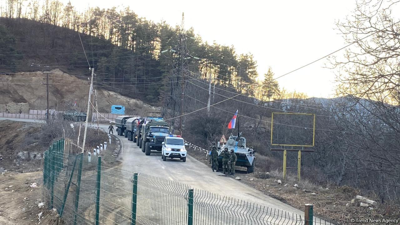 Peacekeepers' supply vehicles once again pass unhindered along Lachin road (PHOTO)