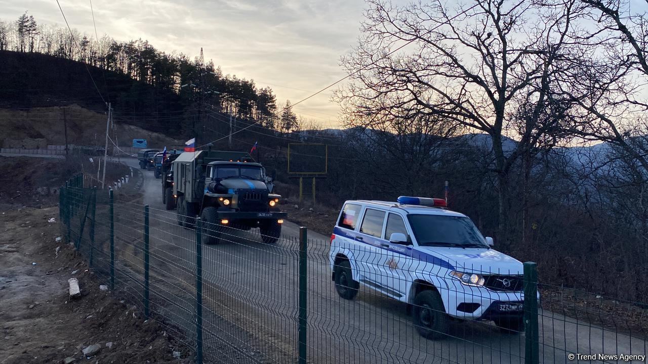 Peacekeepers' supply vehicles once again pass unhindered along Lachin road (PHOTO)