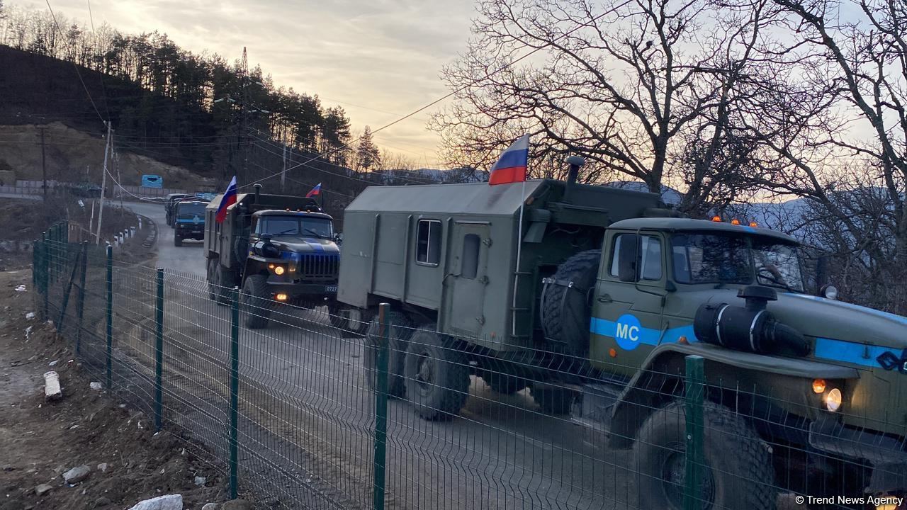Peacekeepers' supply vehicles once again pass unhindered along Lachin road (PHOTO)