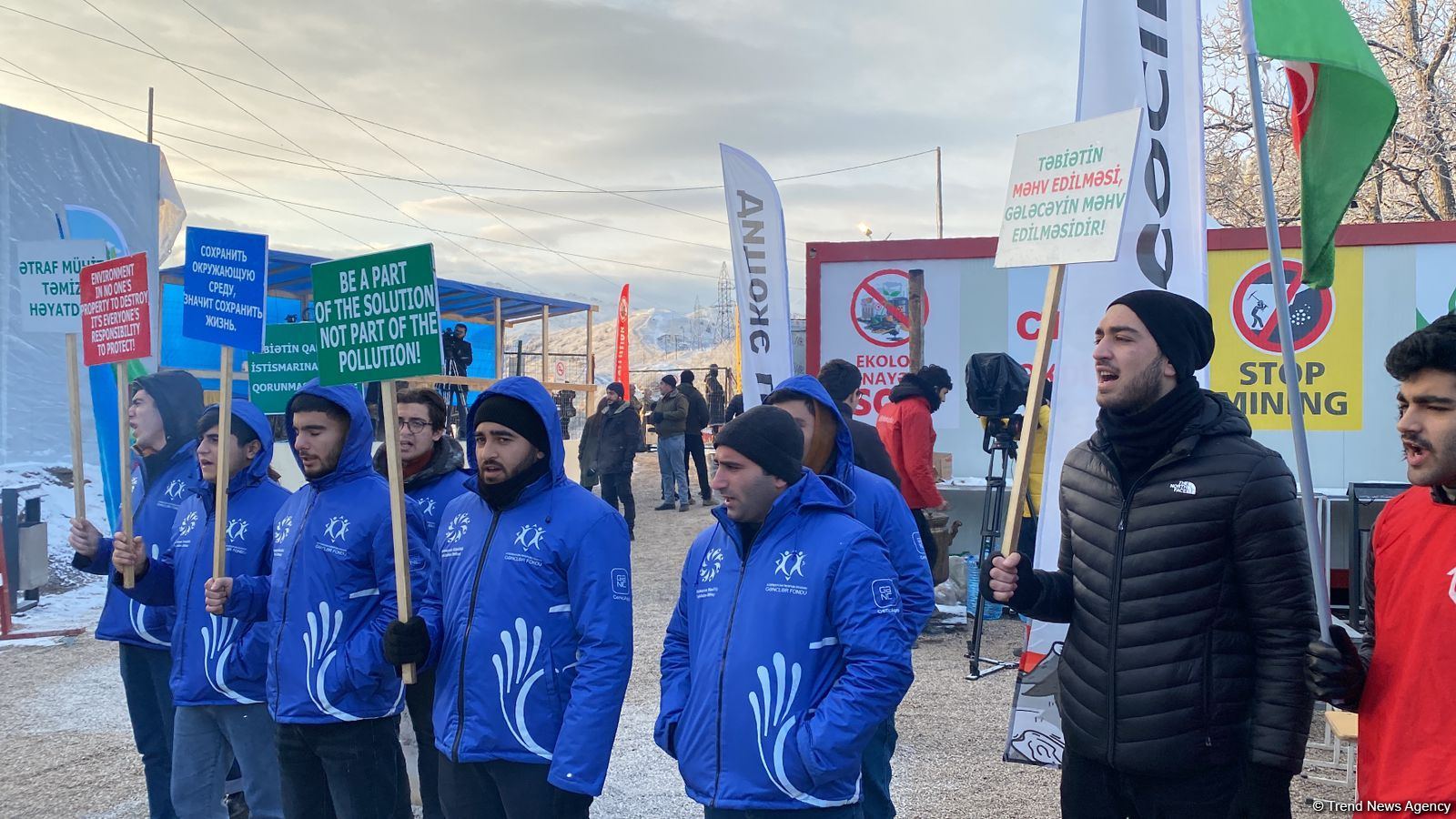 Protests on Lachin road continue despite snowy weather (PHOTO/VIDEO)