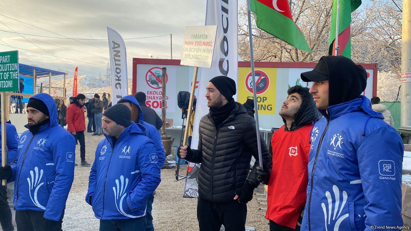 Protests on Lachin road continue despite snowy weather (PHOTO/VIDEO)