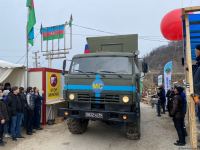Палатки и контейнеры миротворцев демонтируются и увозятся в направлении Лачина (ФОТО)