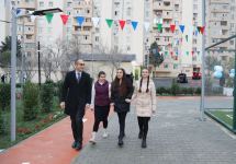 Вице-президент Фонда Гейдара Алиева Лейла Алиева приняла участие в открытии очередного обновленного двора в рамках проекта «Наш двор» (ФОТО)