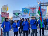 Акция протеста на Лачинской дороге продолжается (ФОТО)