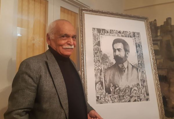 Народный художник Ариф Гусейнов презентовал картину "Мир Азима Азимзаде" (ФОТО)