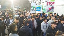 Продолжается мирная акция протеста на Лачинской дороге (ФОТО/ВИДЕО)